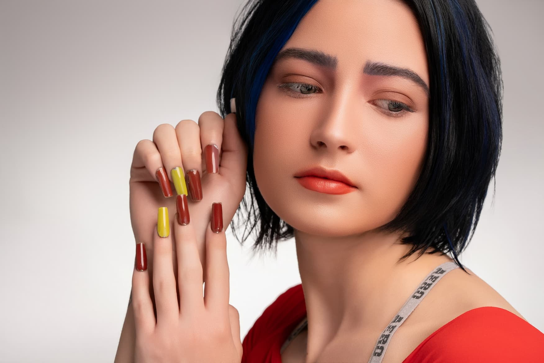 A model with iPolish fingernails